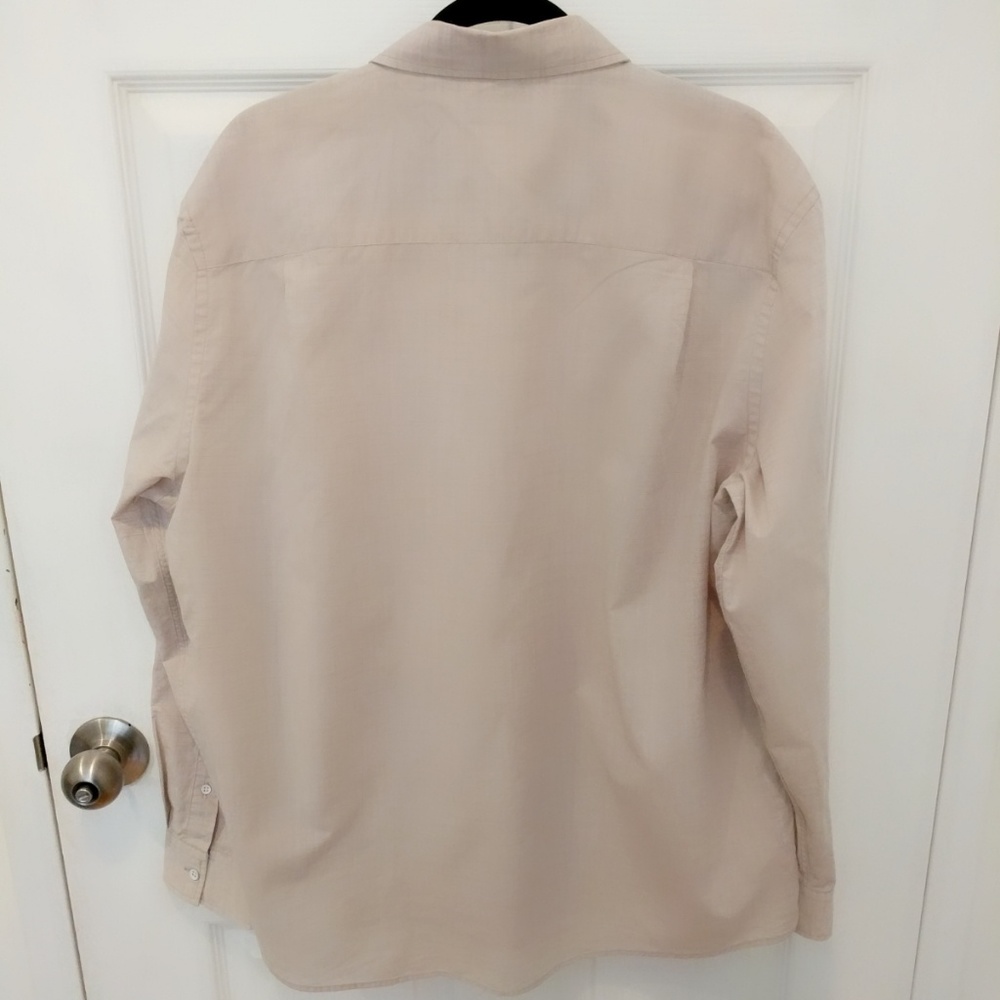 Alfani Casual Button Up Shirt - Cream - XL - Picture 4 of 6